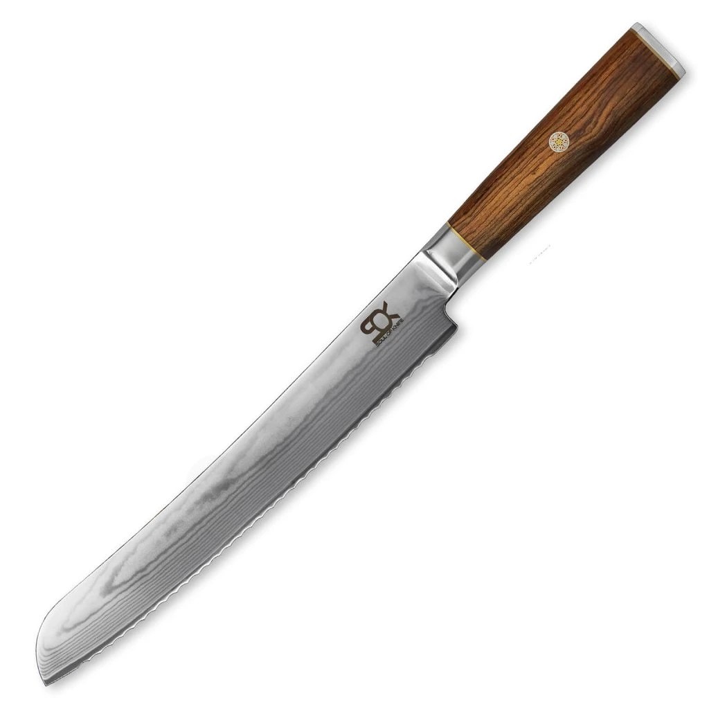 foto N�� na pe�ivo Bread 225 mm SOK Cocobolo White Damascus